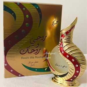 Roohi Wa Roohak Arabian Perfume Oil, Concentrated Perfume Oil, Handcrafted Bottle, Premium Fragrance, Clean and Fruity, Roll-on Perfume
