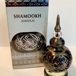 New! Men’s Shamookh Silver Arabian Perfume Oil by Khadlaj | Concentrated Perfume Oil | Perfume Oil | Handcrafted Bottle