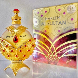 New Hareem Al Sultan Gold | Hareem Al Sultan Gold Arabian Perfume Oil | Khadlaj | made in Dubai | perfume oil | handcrafted bottle image 1
