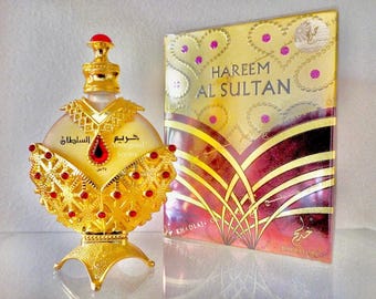 New Hareem Al Sultan Gold | Hareem Al Sultan Gold Arabian Perfume Oil | Khadlaj | made in Dubai | perfume oil | handcrafted bottle