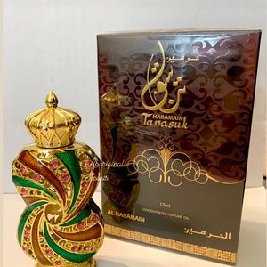New! Tanasuk Arabian Perfume Oil by Al Haramain | Concentrated Perfume Oil Handcrafted Bottle | Fragrance Oil Scented Oil | Gourmand | Attar