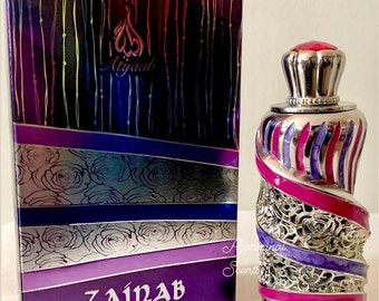 New! Zainab Arabian Perfume Oil By Khadlaj | Handcrafted Bottle | Fragrance | Vanilla Coconut Gourmand | Trendy Perfume Oil | Unique Gifts