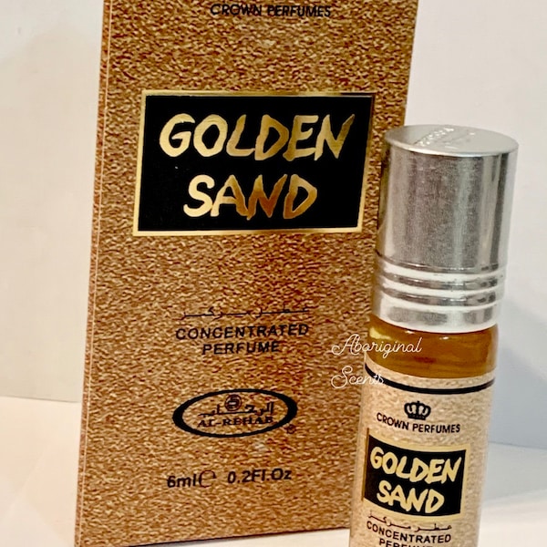 New! Golden Sands Arabian Perfume Oil | Roll-On Perfume Oil |Handpoured | Vanilla, Gourmand, Caramel Fragrance | Arabic Perfume Gift for Her