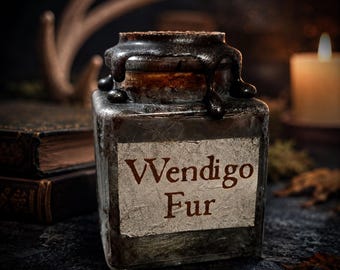 Wendigo Fur Fantasy Relic. Cryptid Specimen.