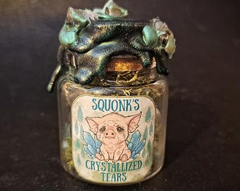 Squonks Crystallized Tears Handmade Fantasy Apothecary Bottle