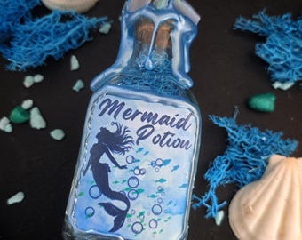 Mermaid Potion Handmade Fantasy Bottle