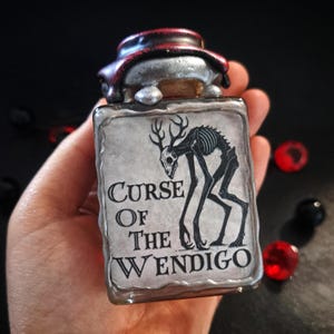 Curse Of The Wendigo Handmade Potion Bottle