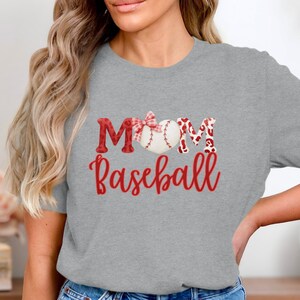 Baseball Mom T-Shirt, Cute Baseball Heart Design, Moms Baseball Gift Tee, Sports Mom Apparel, Baseball Lovers Shirt, Mother&#39;s Day Gift