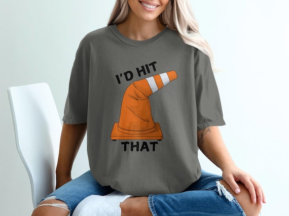 Funny Traffic Cone T-Shirt, Unique Graphic Tee, Novelty Pun Shirt, Quirky Statement Apparel, Humorous Gift Idea, Casual Wear, Couple Costume