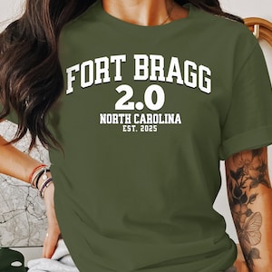 Fort Bragg 2.0 North Carolina Est. 2025 T-Shirt, Military Base T-Shirt, North Carolina Souvenir, Vintage Style Tee, Father's Day Gift