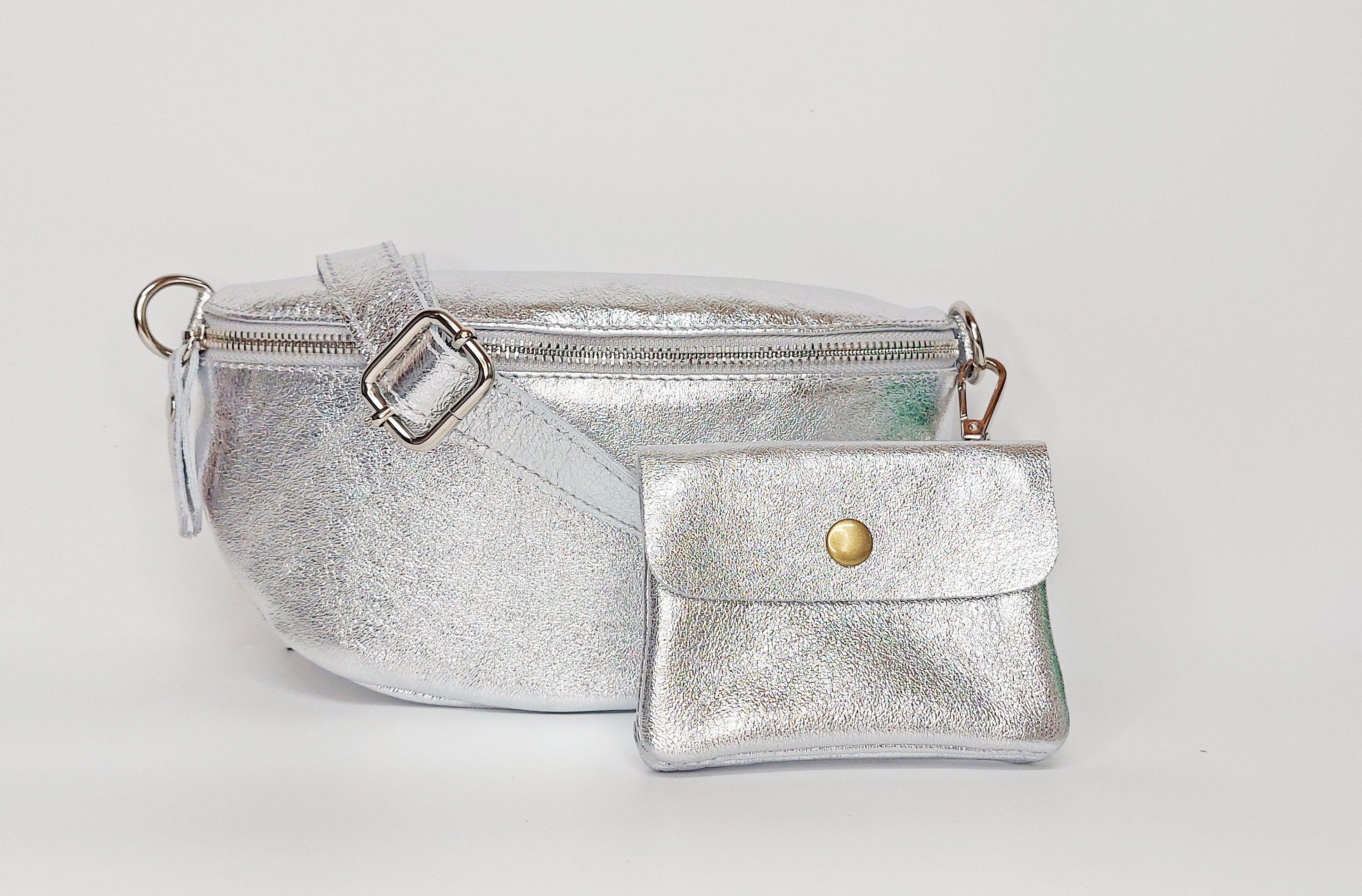 Silver glitter bum bag sale