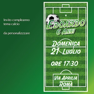 Invito digitale tema calcio