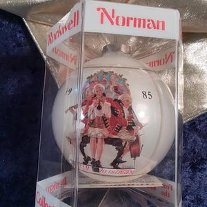 Norman Rockwell 1985 Weihnachtskugel von Dave Grossman in Originalverpackung