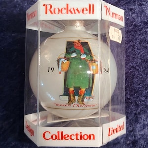Norman Rockwell 1984 Christmas Ball from Dave Grossman in original package