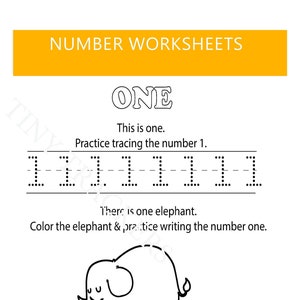 Learn Your Numbers - Tracing and Coloring Pages - Etsy
