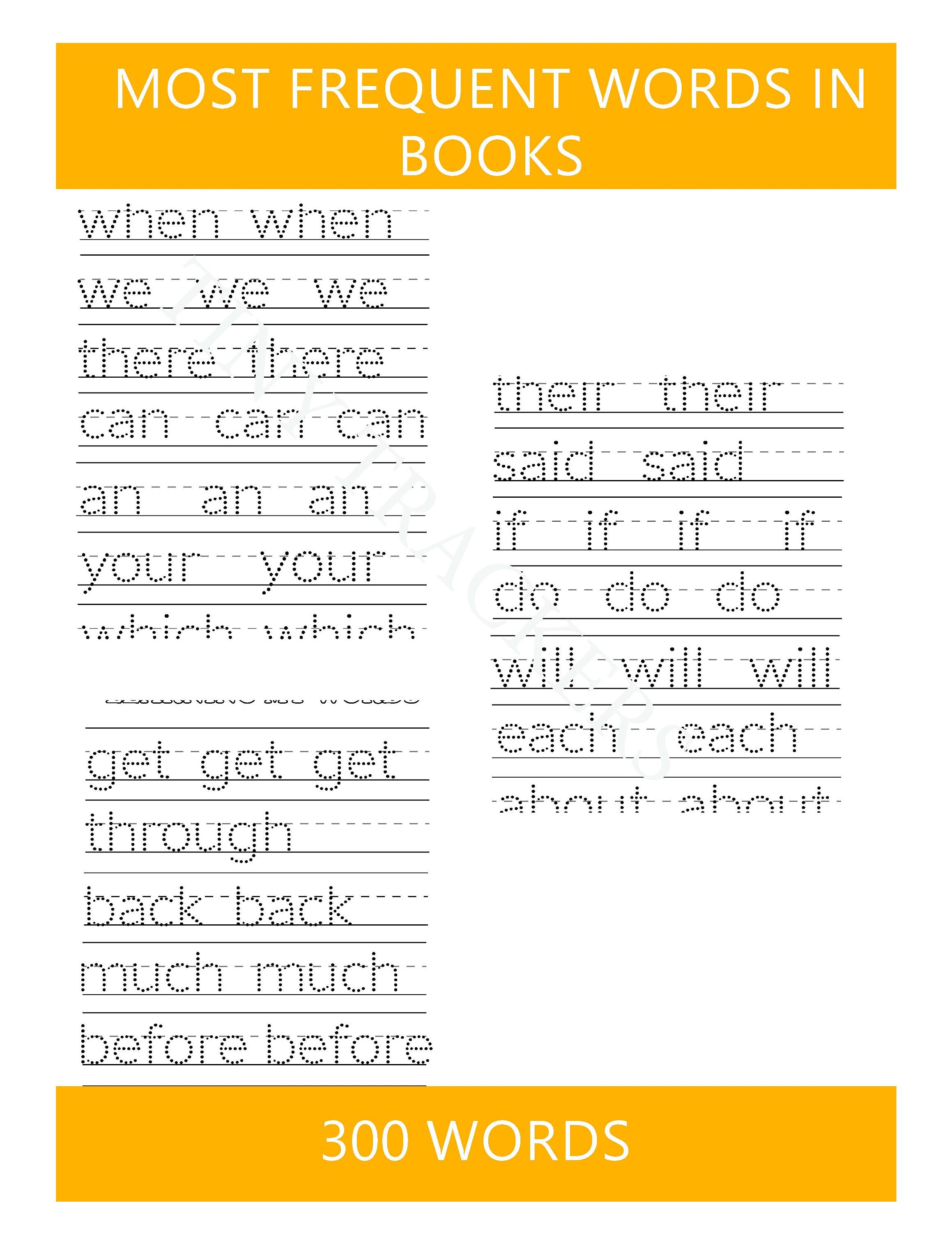 300 High Frequency Words Etsy