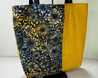 Patchwork Tote Bag: Quilted Cotton Shoulder Bag