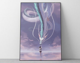 Spirited Away Poster - Studio Ghibli Art - Movie Print Decor Gifts - Ghibli Anime Movie Poster Art - Spirited Away - Princess Mononoke