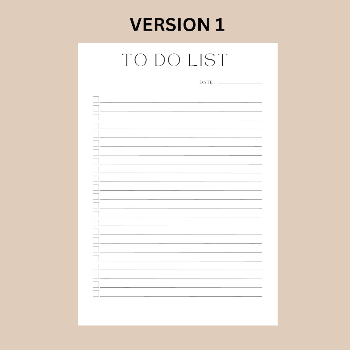 Digital to Do List Printable & Fillable, Simple Tasks List Template ...