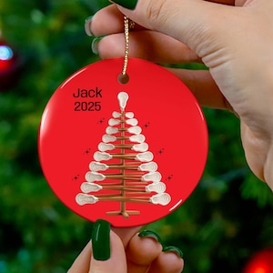 Personalized Lacrosse Ornament, Custom Lax Gift for Player or Coach, Lacrosse Christmas Keepsake, Team Gift, Senior Night Lacrosse Ornament