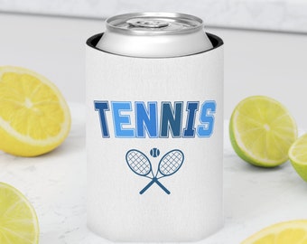 Tennis Can Cooler, Tennis Coozies, Tennis Player Can Koozies, Tennis Team Can Coolers, Slim Can Coozies, Coach's Gift, Teammate Gift