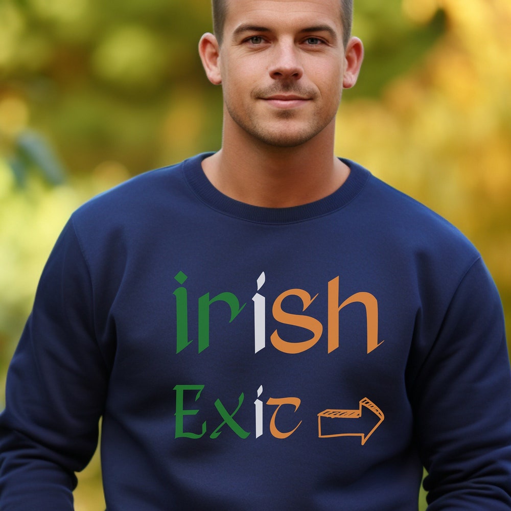 Irish Crewneck Sweatshirt, St. Patrick'S Day Shirt , Ireland Gifts, Irish Father'S Day Gift, Irish Lucky Clover Gift For Him, Gift For Dad Realtorgift
