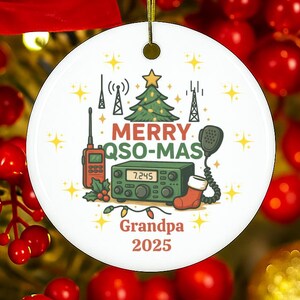 Ham Radio Ornament Gift, Funny Ham Radio Operator Decor, Ceramic Radio Christmas Ornament, Ham Radio Gift for Men, Radio Shack Inspired