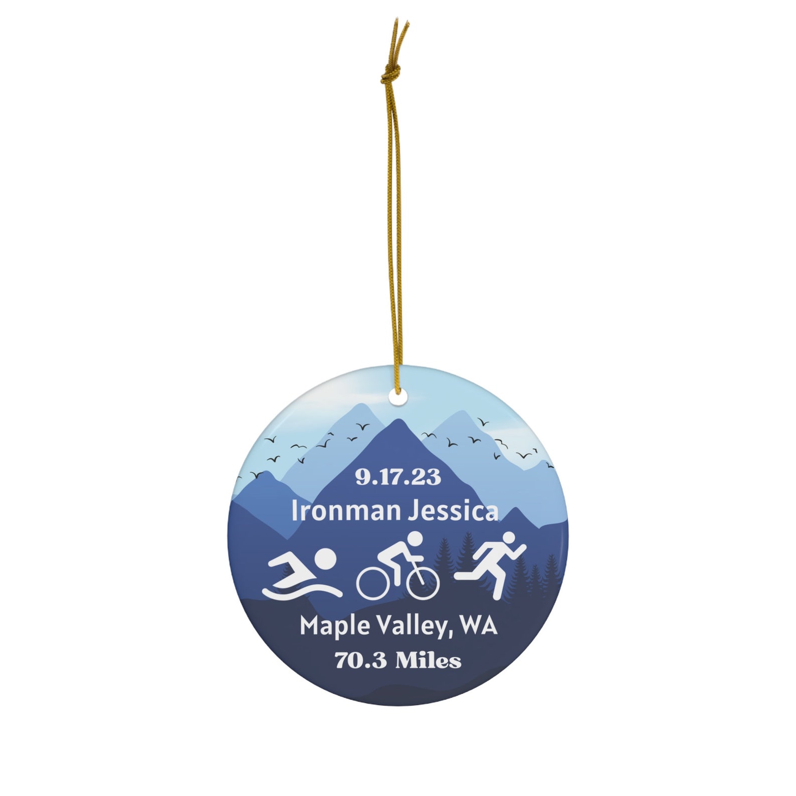 Ironman Ornament Custom Maple Valley Ironman Ornament Etsy