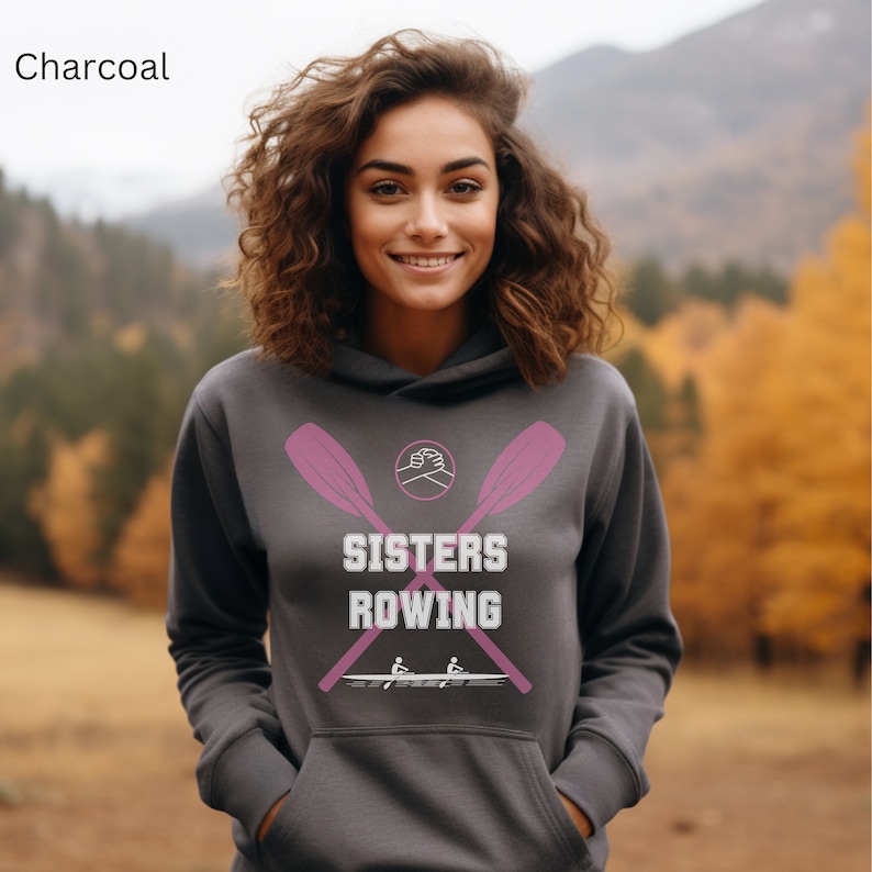 Crew Rowing Hoodie, 2 Sisters Rowing Sweatshirt, Rowing Two Seater