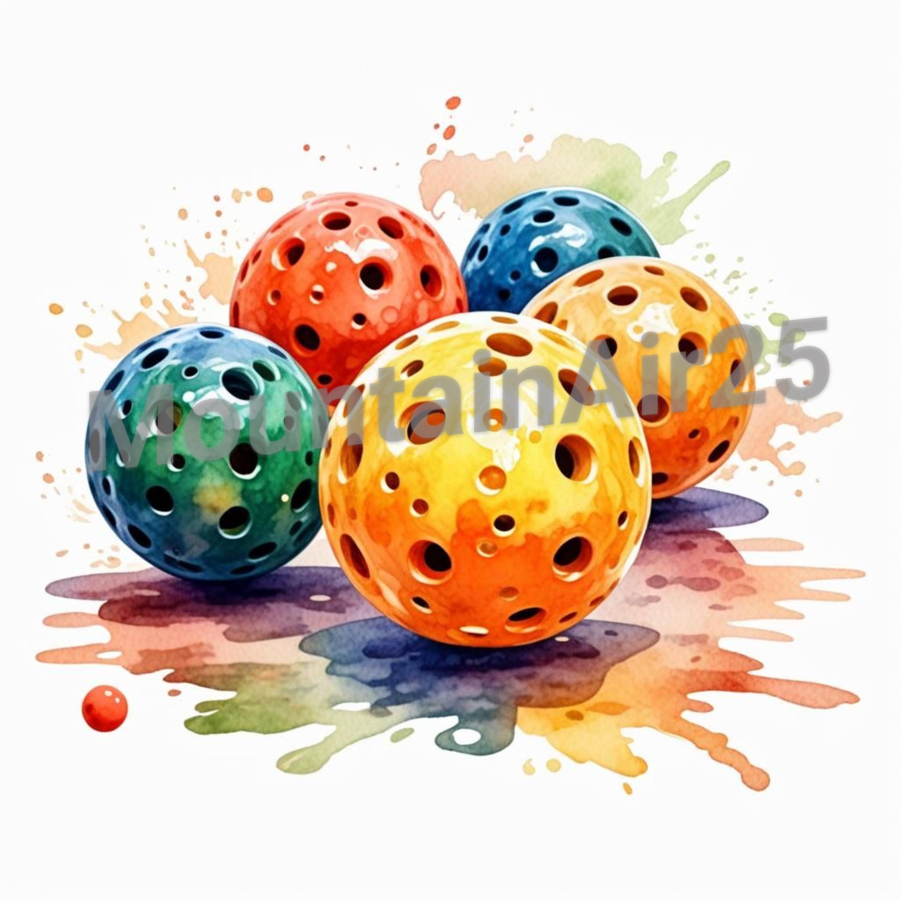Pickleball Svg, Pickleballs Png, Pickleball Shirt Svg, Watercolor Pickelball Svg, Pickleball Balls Digital Downloads, Pickleball Gift