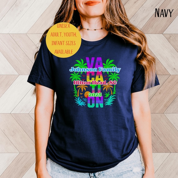 Camiseta personalizada para vacaciones familiares, camisetas