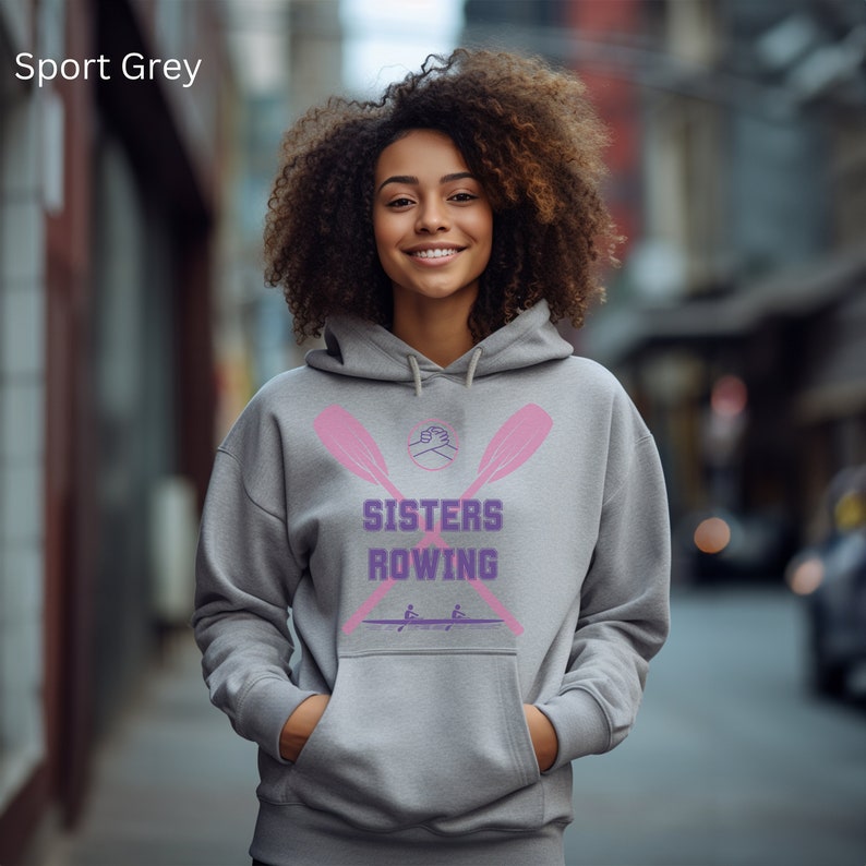 Crew Rowing Hoodie, 2 Sisters Rowing Sweatshirt, Rowing Two Seater