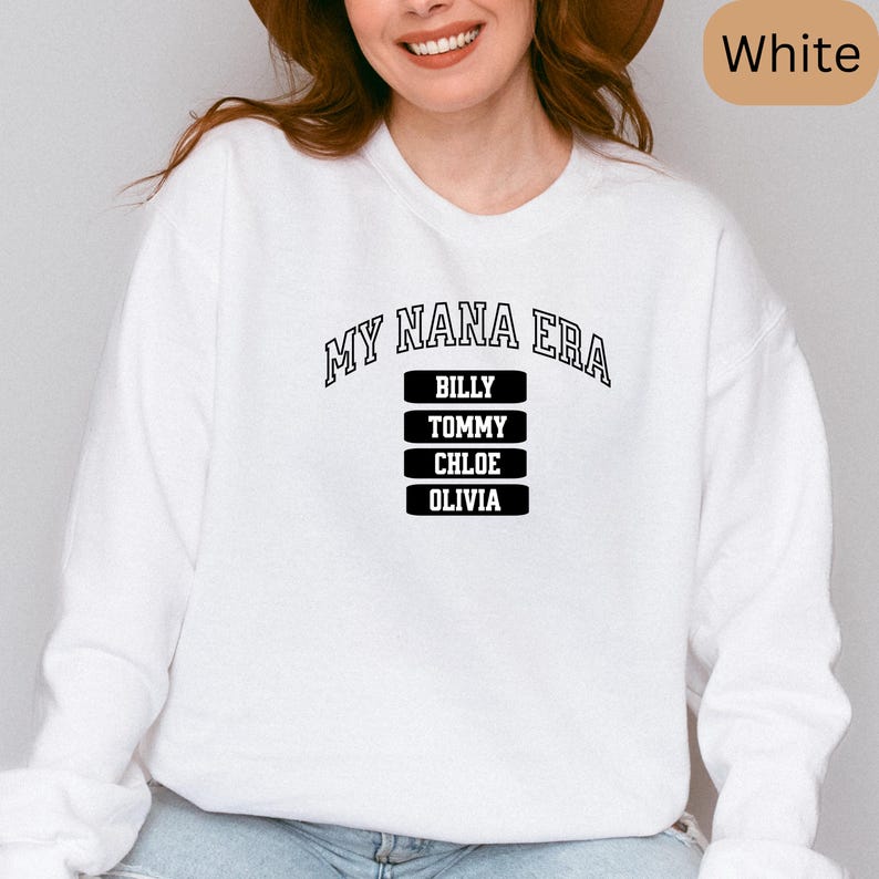 Nana Era Sweatshirt, Personalized Grandchildren Names, Custom Grandma