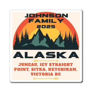 Custom Alaska Cruise Magnet, Personalized Cruise Door Magnet, Cruise Gift for Cruiser, Alaska Cruise Decor, Cruise Magnet Door Decor