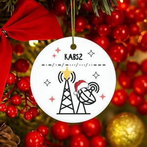 Personalized Ham Radio Ornament, Custom Funny Ham Radio Operator Decor, Ceramic Radio Christmas Ornament, Ham Radio Gift for Men