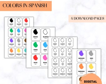 12 Color Cards, Pre-School Cards, Educational Printable Cards, Instant Download, Montessori flashcards