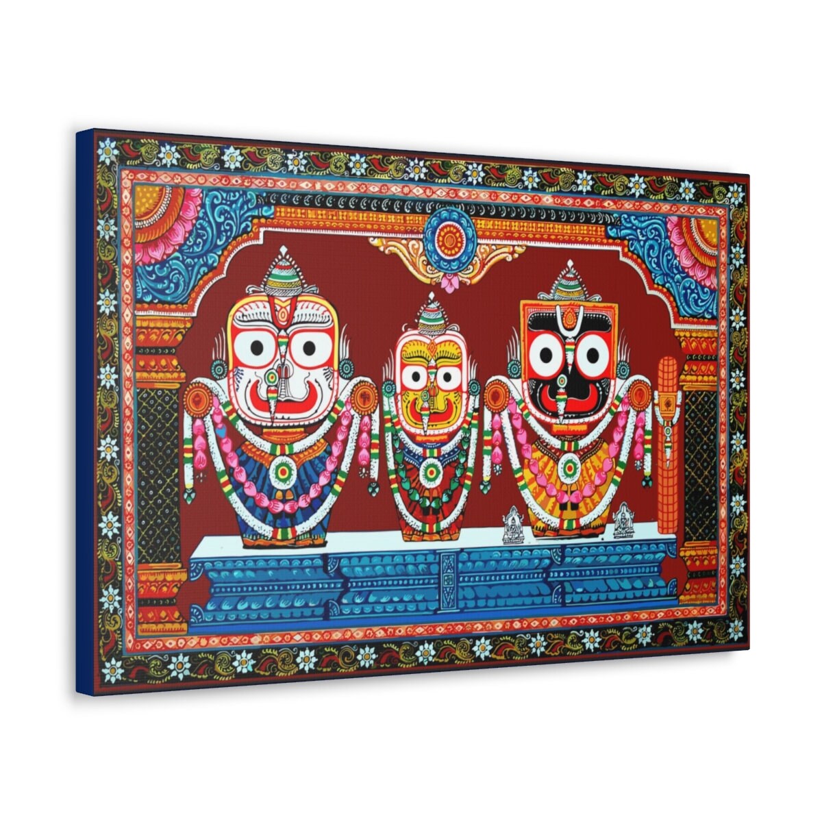 Lord Jagannath Subhadra Balade Pattachitra Painting Radha Krishna