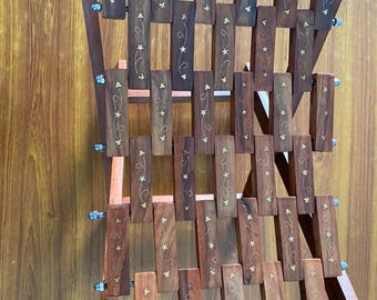 Handcrafted Foldable Wooden Stool, Portable Rustic Seating, Farmhouse Decor, Camping Travel Stool, Outdoor Folding Sitting Stool