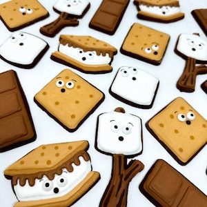 STL Digital Download - Smores  Cookie Cutter Set - S&#39;more, S&#39;mores chocolate marshmallow graham cracker summer camping treat camp campfire