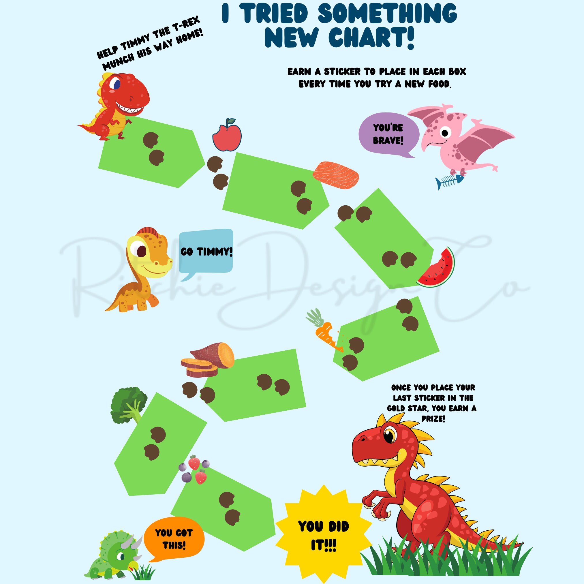 Picky Eater Reward Chart Printable for Preschoolers Try New Foods ...