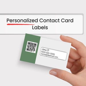 Etichette per biglietti da visita JW Contact con informazioni di contatto personalizzate / adatte a tutti i design dei biglietti da visita dei Testimoni di Geova / etichetta di servizio personalizzata