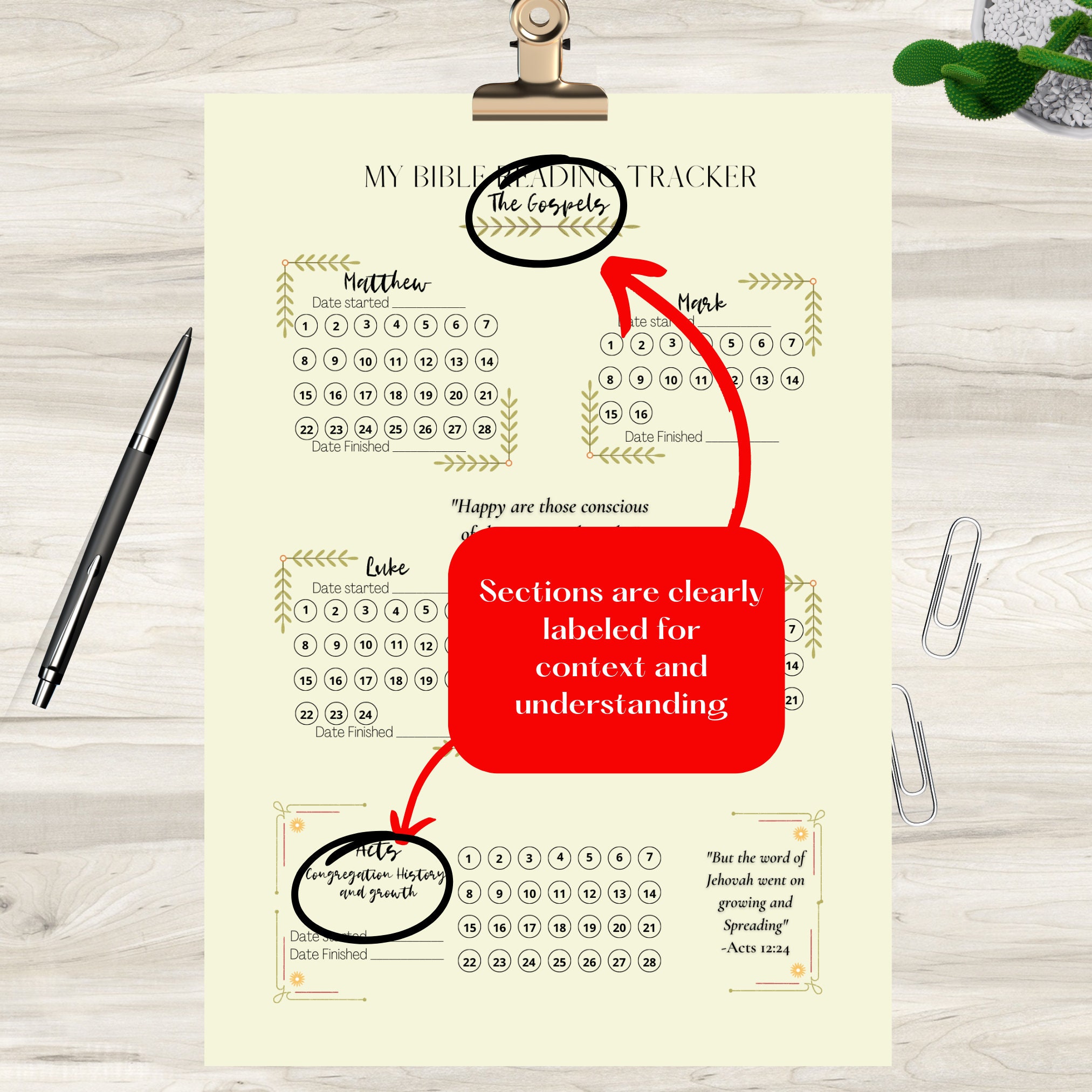 Daily Bible Reading Progress Tracker | Bible Reading Log | Bible Book ...