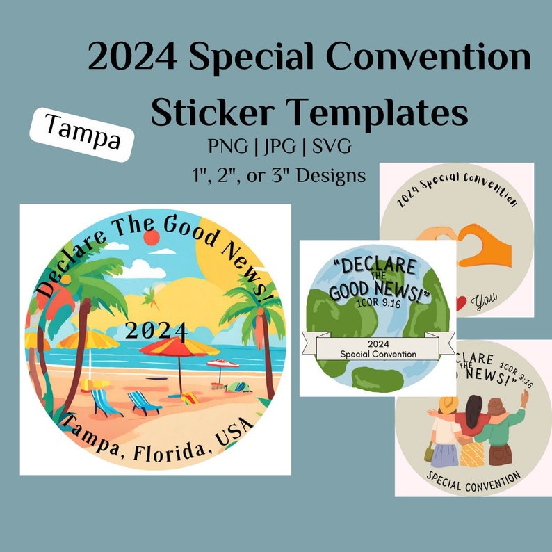 2024 Special Convention Sticker Template Tampa Convention Gifts Digital