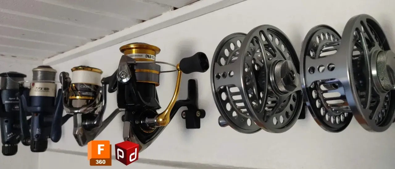 Fishing Reel Wall Mount Securely Display Your Reels / Wall-mounted