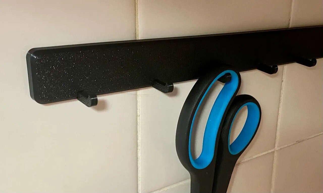 Strong Kitchen Hook Bar / No Drilling Required / Organize With