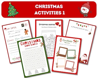 Christmas Activity Pack for Kids | Coloring Pages, Letter to Santa (Printable)