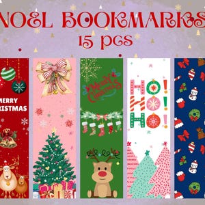 15 pcs Christmas Bookmark Bundle | Printable Bookmarks | Gifts for Book Lovers | Stocking Stuffer | Digital Download