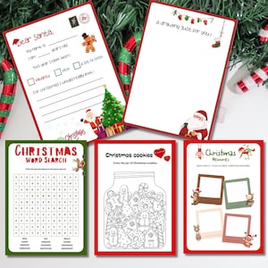 Carta a Papá Noel para imprimir / Carta a Papá Noel para niños / Carta a Papá Noel / Lista de deseos navideños / Eventos navideños / Actividades navideñas