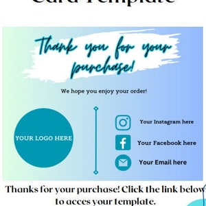 Business Thank You Card Template