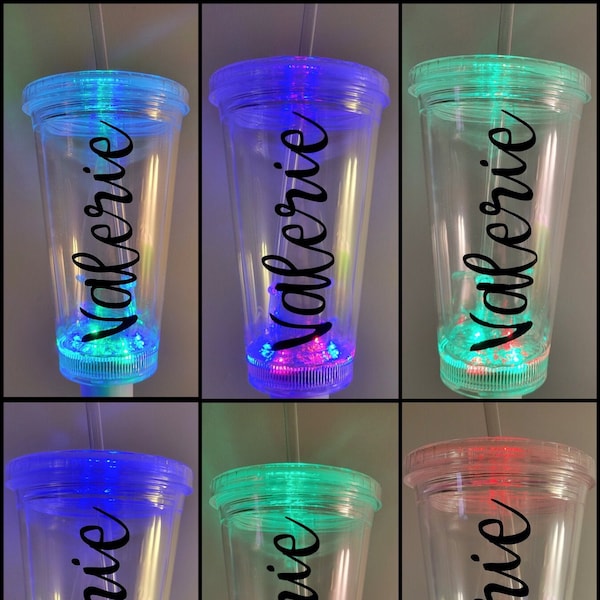 Light Up No Spill Cup, bridal party, birthday cup, custom cup, bachelorette party, wedding cups, bridesmaids, Mardi Gras, Holiday Party